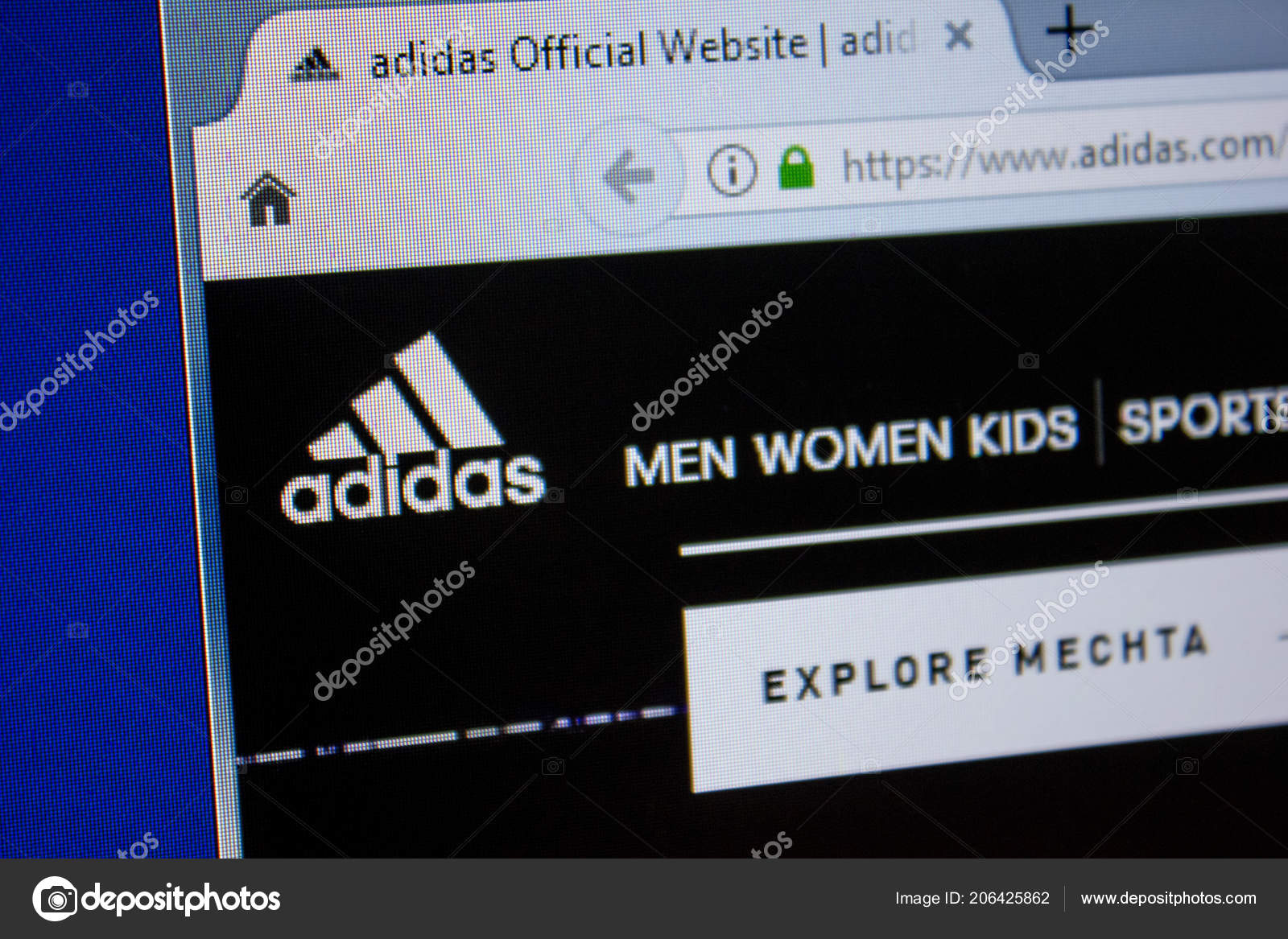 Ryazan Russia July 2018 Adidas Com Website Display