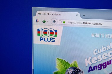 Ryazan, Rusya - 11 Temmuz 2018: 100plus.com.my web sitesi Pc ekranda