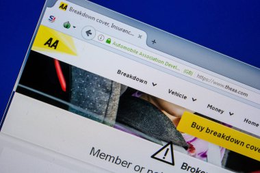 Ryazan, Rusya - 11 Temmuz 2018: Theaa.com Web sitesi Pc ekranda