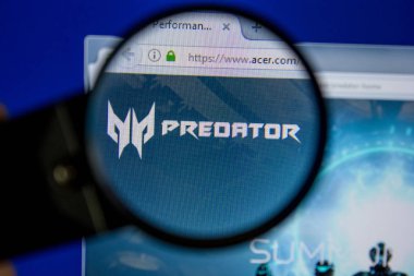 Ryazan, Rusya - 11 Temmuz 2018: Acer Predator Web sitesi Pc ekranda
