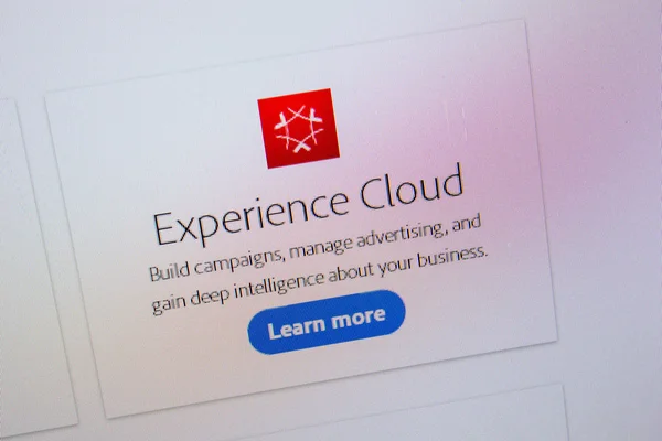 Ryazan Rusia Juli 2018 Adobe Experience Cloud Logo Perangkat Lunak — Stok Foto