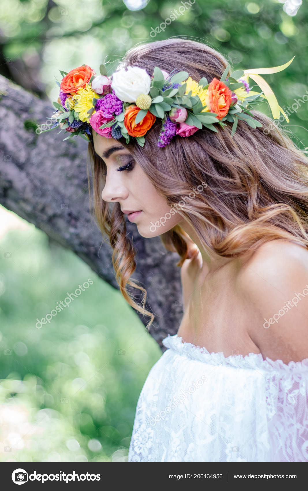 Wedding Hair Style Bride Flower Wreath Bridal Event Stock Photo by ©sharafmaksumov 206434956 Wedding Hair Style Bride Flower Wreath Bridal Event Stock Photo by ©sharafmaksumov 206434956