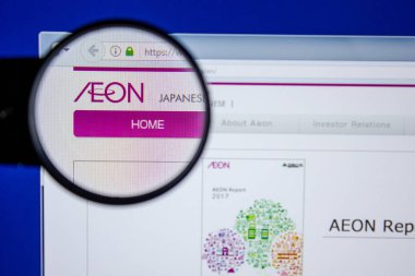 Ryazan, Rusya - 11 Temmuz 2018: Aeon.info web sitesi Pc ekranda