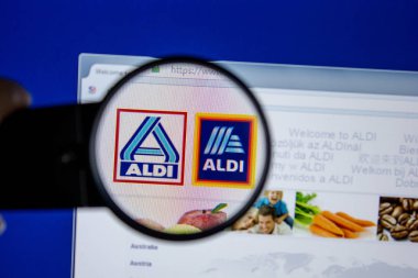 Ryazan, Rusya - 11 Temmuz 2018: Aldi.com Web sitesi Pc ekranda
