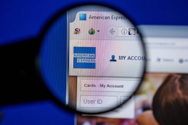 Ryazan, Rusya - 11 Temmuz 2018: Americanexpress.com Web sitesi Pc ekranda
