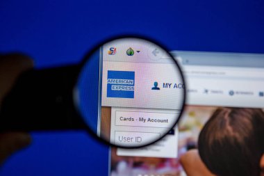 Ryazan, Rusya - 11 Temmuz 2018: Americanexpress.com Web sitesi Pc ekranda