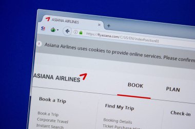 Ryazan, Rusya - 11 Temmuz 2018: Flyasiana.com Web sitesi Pc ekranda