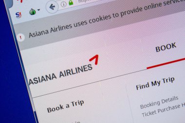 Ryazan, Rusya - 11 Temmuz 2018: Flyasiana.com Web sitesi Pc ekranda