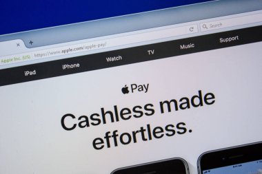 Ryazan, Rusya - 11 Temmuz 2018: Apple.com elma ödeme Web Pc ekranda