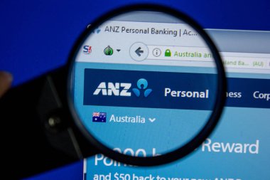 Ryazan, Rusya - 11 Temmuz 2018: Anz.com.au web sitesi Pc ekranda