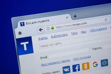 Ryazan, Rusya - 11 Temmuz 2018: Twirpx.com Web sitesi Pc ekranda