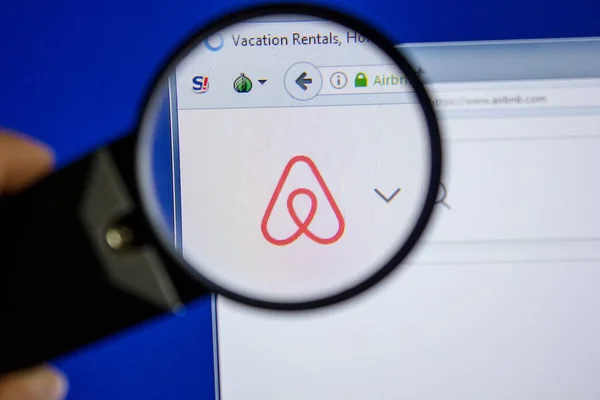 Ryazan Rusland Juli 2018 Airbnb Com Website Het Beeldscherm Van — Stockfoto