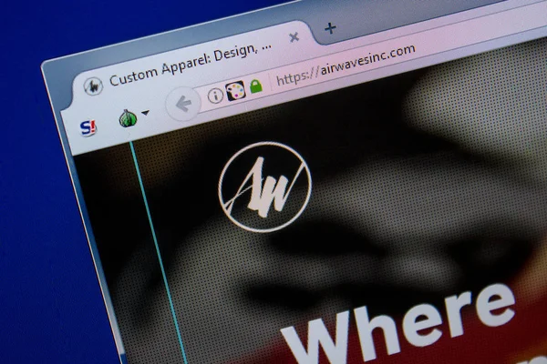 Ryazan, Rusya - 11 Temmuz 2018: Airwavesinc.com Web sitesi Pc ekranda