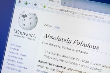 Ryazan, Rusya - 19 Ağustos 2018: Vikipedi sayfa hakkında mutlaka inanılmaz Pc ekranda