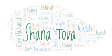Shana Tova kelime bulutu.