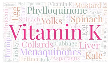 K vitamini kelime bulutu.
