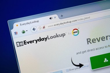 Ryazan, Rusya - 26 Ağustos 2018: Ana, her gün Look Up Web Pc. Url - Everydaylookup.com görüntüleme