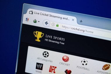 Ryazan, Rusya - 26 Ağustos 2018: Kesmemiz Hd ana web sitesi Pc. Url - Crichd.org görüntüleme