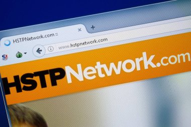 Ryazan, Rusya - 26 Ağustos 2018: Ana Hstp Network Web sitesi Pc. Url - Hstpnetwork.com görüntüleme