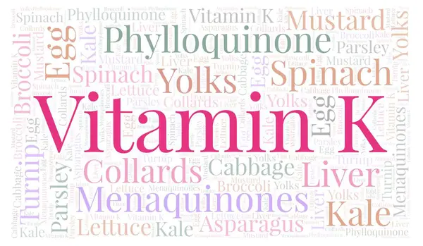 K vitamini kelime bulutu.