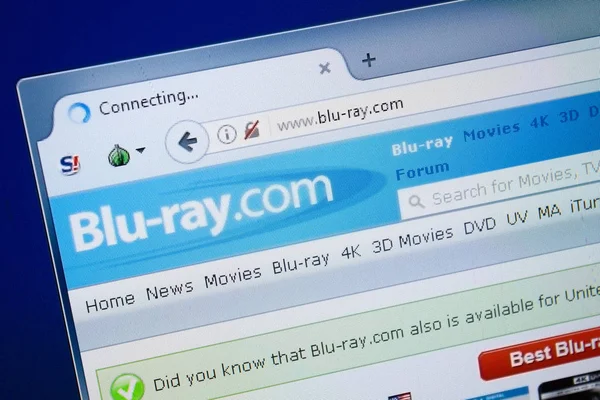 Ryazan, Rusya - 26 Ağustos 2018: Blu-Ray ana web sitesi Pc. Url - Blu-Ray.com görüntüleme