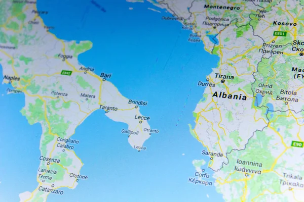 Рязань Російська Федерація Липня 2018 Роки Країна Албанії Google Карти — стокове фото