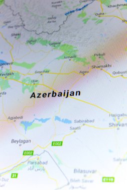 Ryazan, Rusya Federasyonu - 08 Temmuz 2018: Ülke Azerbaycan Google maps hizmeti