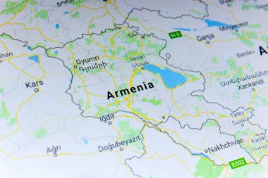 Ryazan, Rusya Federasyonu - 08 Temmuz 2018: Ermenistan ülke Google maps hizmeti