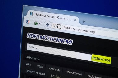 Ryazan, Rusya - 26 Ağustos 2018: Ana Hd Film Cehennemi2 Web sitesi Pc. Url - Hdfilmcehennemi2.org görüntüleme