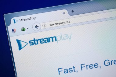 Ryazan, Rusya - 26 Ağustos 2018: Web sitesi ana Stream of oyun Pc. Url - Streamplay.me görüntüleme