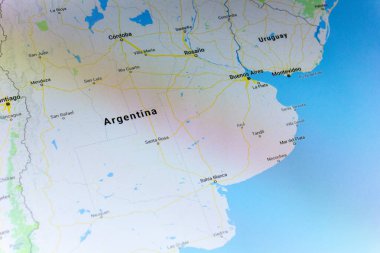 Ryazan, Rusya Federasyonu - 08 Temmuz 2018: Ülke Arjantin Google maps hizmeti