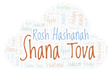 Shana Tova kelime bulutu.