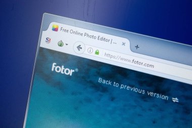 Ryazan, Rusya - 26 Ağustos 2018: Fotor ana web sitesi Pc. Url - Fotor.com görüntüleme