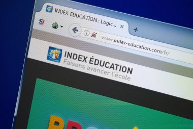 Ryazan, Rusya - 26 Ağustos 2018: Ana Dizin eğitim web sitesi Pc. Url - Dizin-Education.com görüntüleme