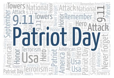 Vatansever gün yatay kelime bulutu.