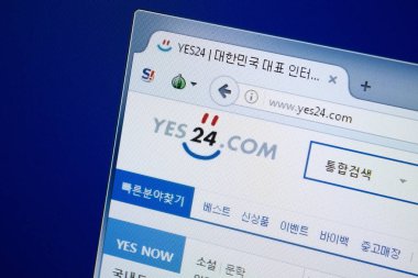 Ryazan, Rusya - 26 Ağustos 2018: Yes24 ana web sitesi Pc. Url - Yes24.com görüntüleme