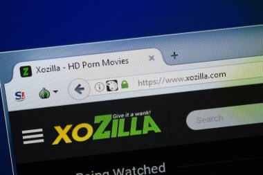 Ryazan, Rusya - 26 Ağustos 2018: Xo Zilla ana web sitesi Pc. Url - Xozilla.com görüntüleme