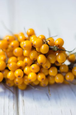 Deniz cehri çilek Beyaz ahşap tablo.