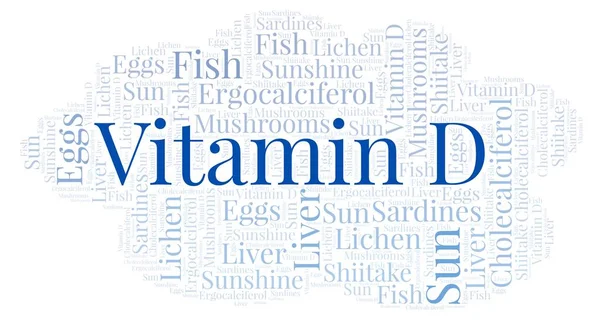D vitamini kelime bulutu.