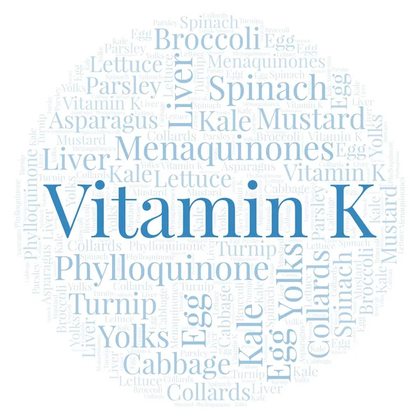 K vitamini kelime bulutu.