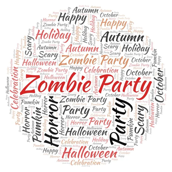 Zombi parti kelime bulutu.