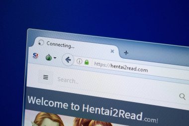 Ryazan, Rusya - 26 Ağustos 2018: Ana Hentai 2 oku Web sitesi Pc. Url - Hentai2read.com görüntüleme