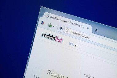 Ryazan, Rusya - 26 Ağustos 2018: Ana, Redd bu listesi Web Pc. Url - Redditlist.com görüntüleme