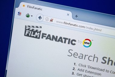Ryazan, Rusya - 26 Ağustos 2018: Film fanatik ana web sitesi Pc. Url - Filmfanatic.com görüntüleme