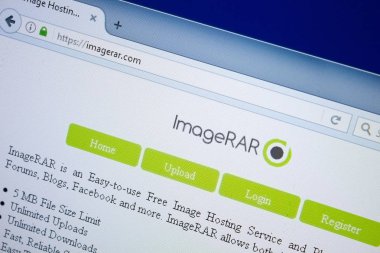 Ryazan, Rusya - 26 Ağustos 2018: Görüntü Rar ana web sitesi Pc. Url - Imagerar.com görüntüleme