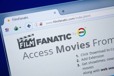 Ryazan, Rusya - 26 Ağustos 2018: Film fanatik ana web sitesi Pc. Url - Filmfanatic.com görüntüleme