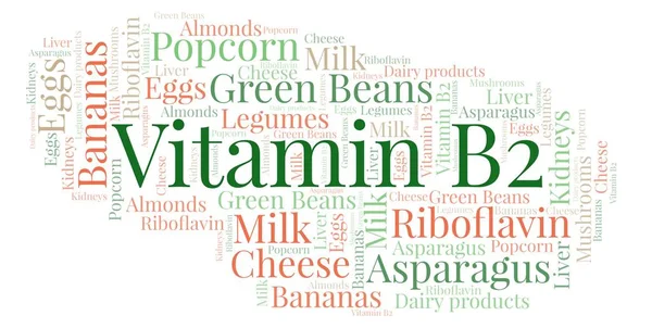 Vitamine B2 word cloud. — Stock Fotó