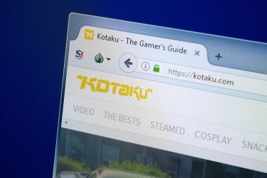 Ryazan, Rusya - 26 Ağustos 2018: Kotaku ana web sitesi Pc. Url - Kotaku.com görüntüleme
