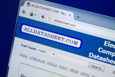 Ryazan, Rusya - 26 Ağustos 2018: Tüm veri sayfası ana web sitesi Pc. Url - Alldatasheet.com görüntüleme