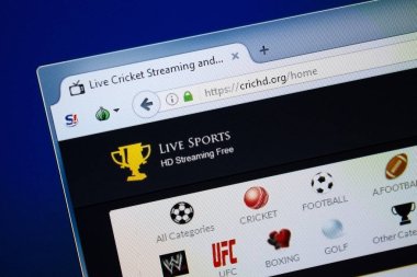 Ryazan, Rusya - 26 Ağustos 2018: Kesmemiz Hd ana web sitesi Pc. Url - Crichd.org görüntüleme